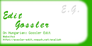 edit gossler business card